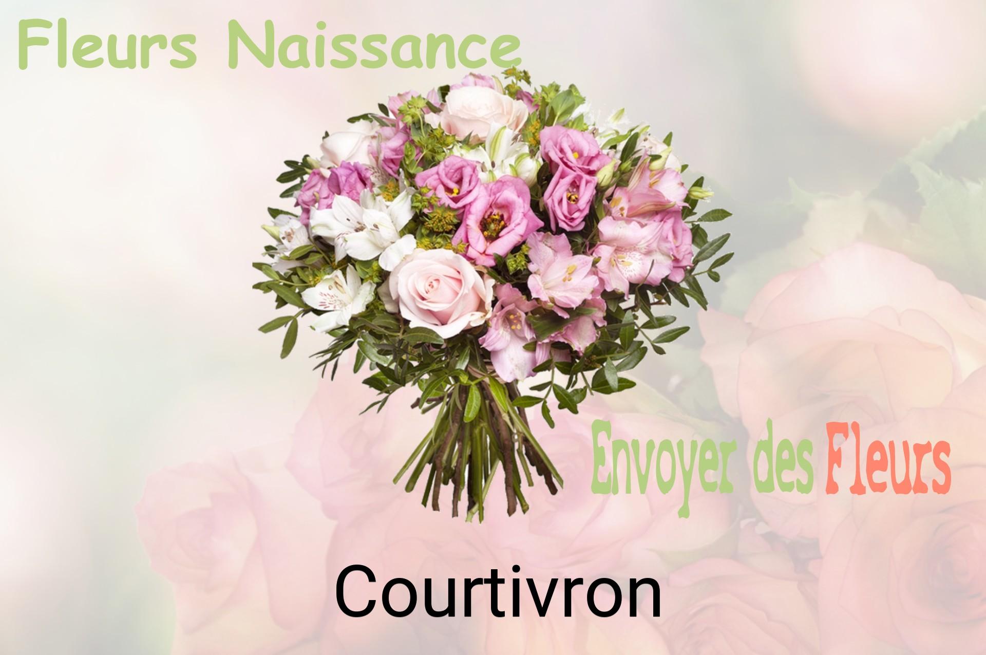 Bouquet de fleurs de naissance livré à Courtivron